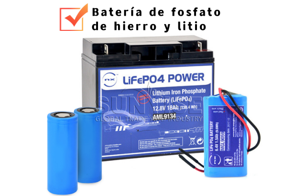 Batería de fosfato de hierro y litio