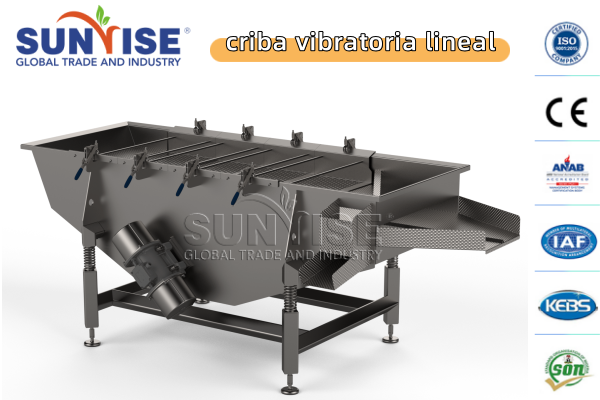 Criba vibratoria lineal de panel solar