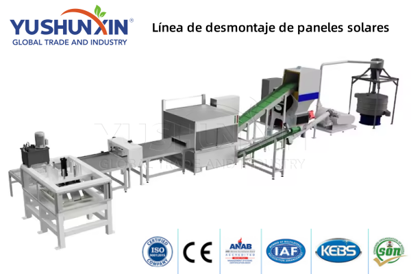 Línea de desmontaje de paneles solares